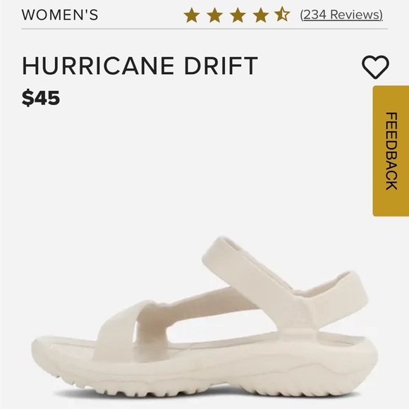 Teva Hurricane Drift waterproof Sandals Birch new - Picture 9 of 15